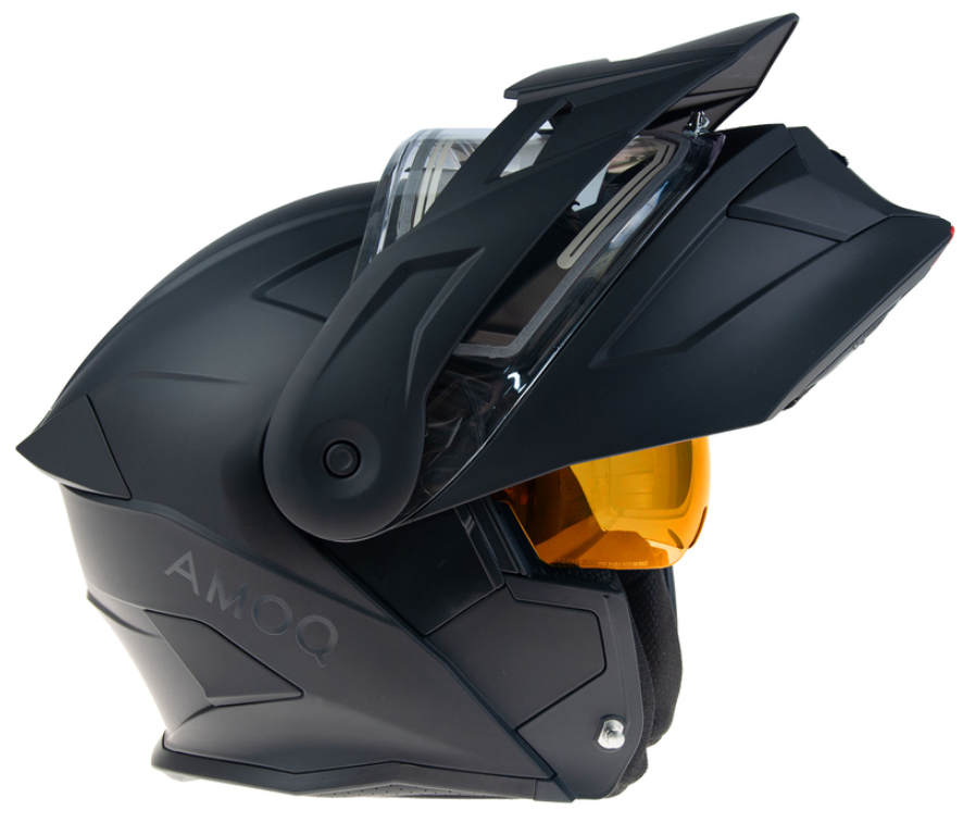 Отваряема каска AMOQ Ballast Electric visor Helmet Blackout — снимка 3