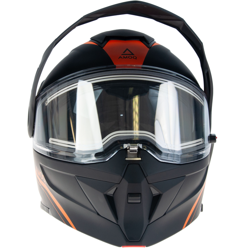 Отваряема каска AMOQ Ballast Electric visor Helmet Black/Orange — снимка 3