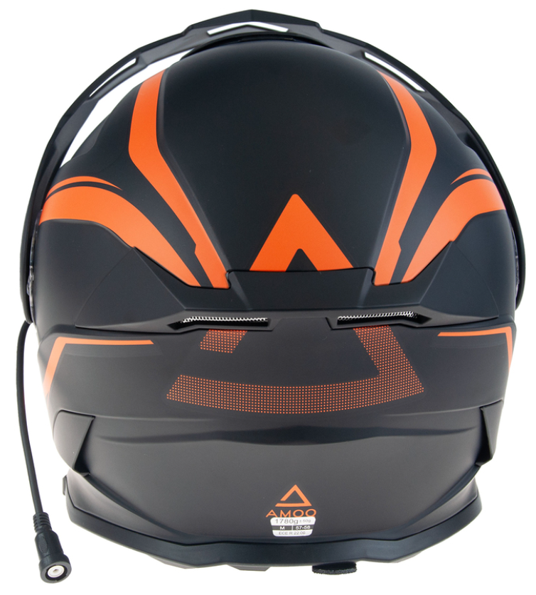 Отваряема каска AMOQ Ballast Electric visor Helmet Black/Orange — снимка 2