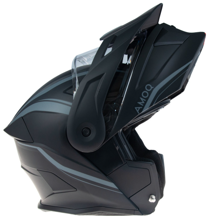 Отваряема каска AMOQ Ballast Electric visor Helmet Black/grey — снимка 4