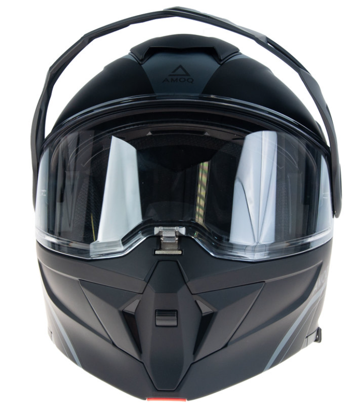 Отваряема каска AMOQ Ballast Electric visor Helmet Black/grey — снимка 3