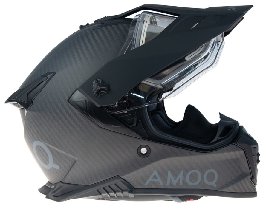 Каска AMOQ Recoil Electric visor Carbon ADV helmet Blackout