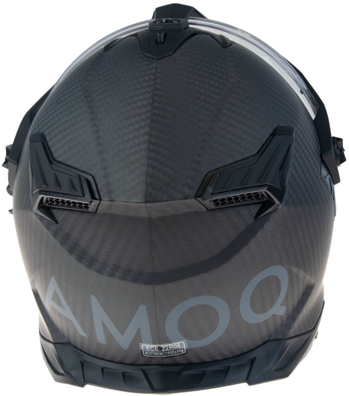 Каска AMOQ Recoil Electric visor Carbon ADV helmet Blackout — снимка 3
