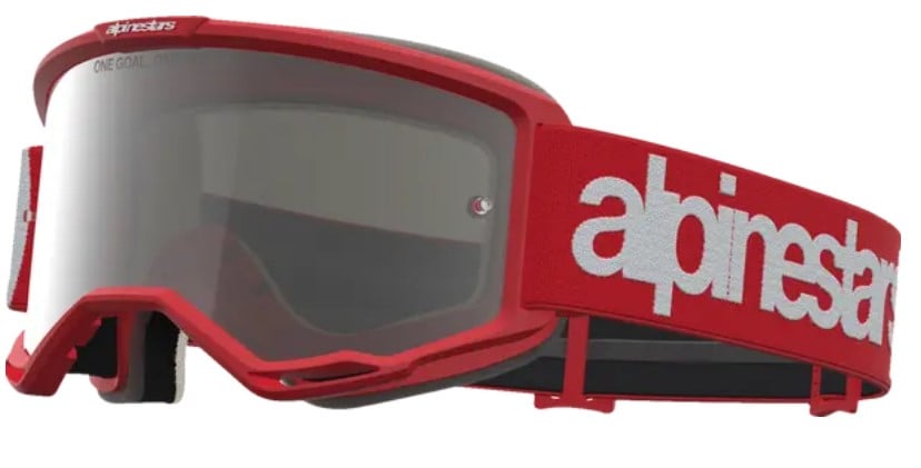 Мотокрос очила ALPINESTARS VISION 5 HONE RED WHITE MIRROR-SILVER
