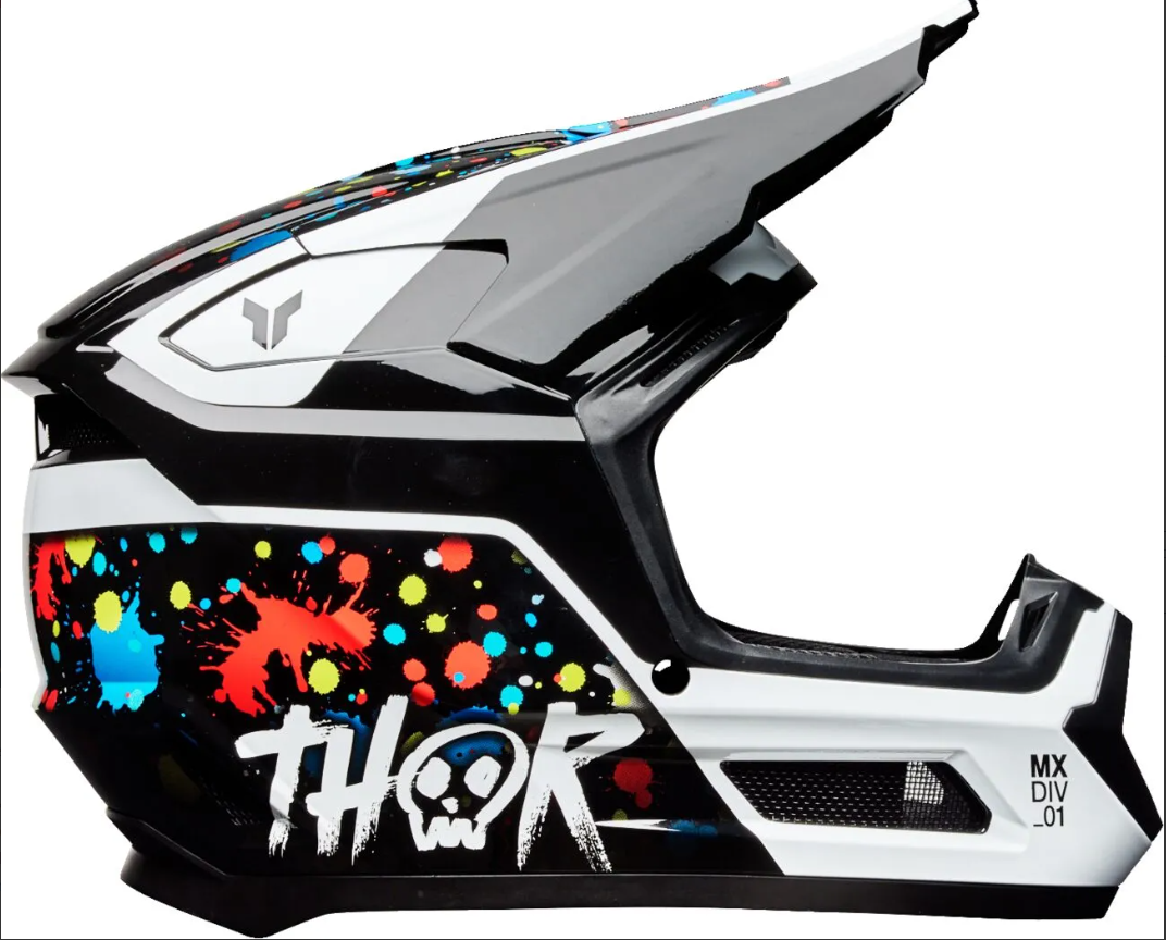 Детска мотокрос каска THOR FLEET SPLAT BLACK — снимка 4