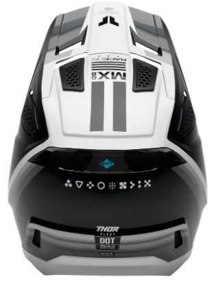 Мотокрос каска THOR FLEET DEFY BK/WH — снимка 4