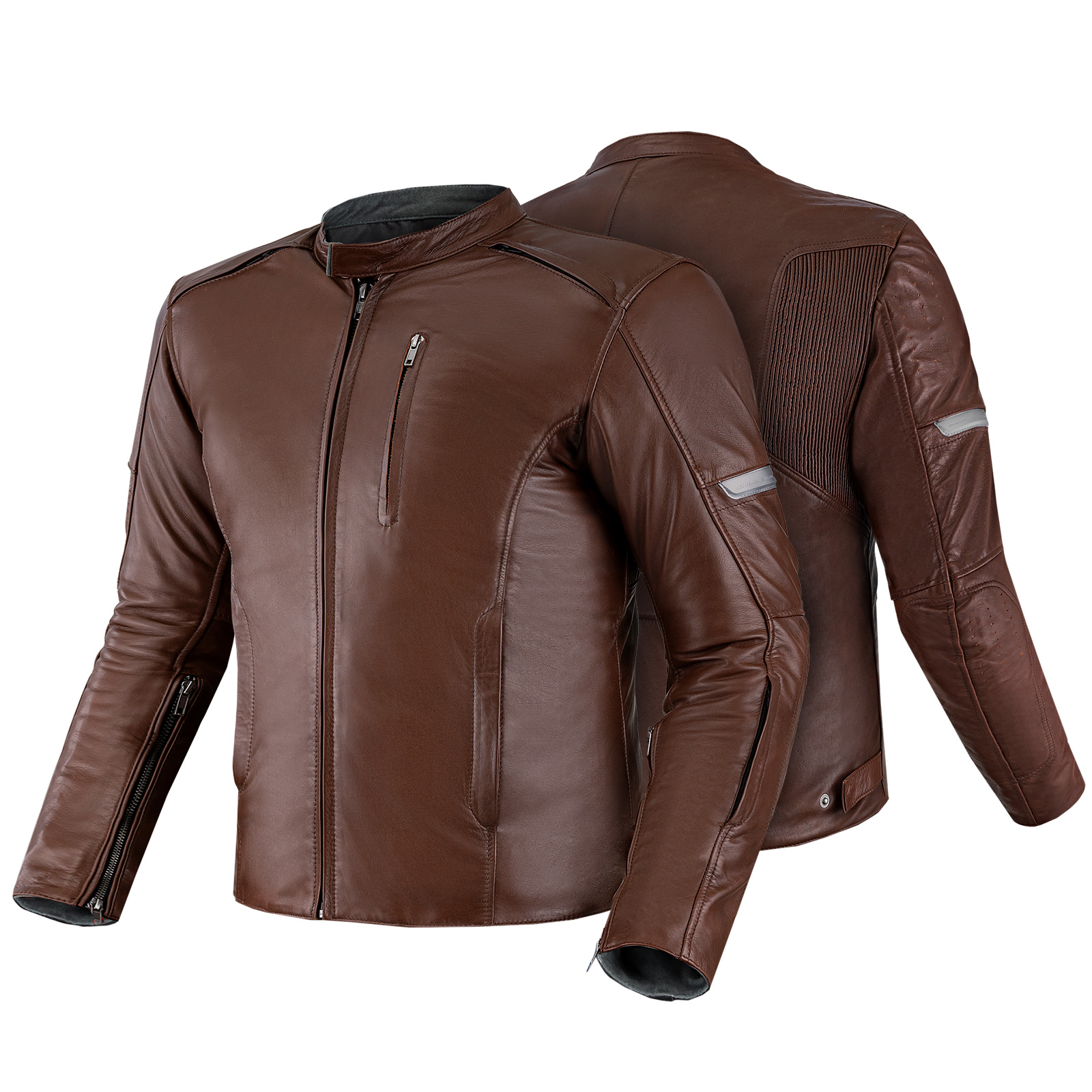 Кожено мото яке SHIMA HUNTER PLUS 2.0 BROWN — снимка 3