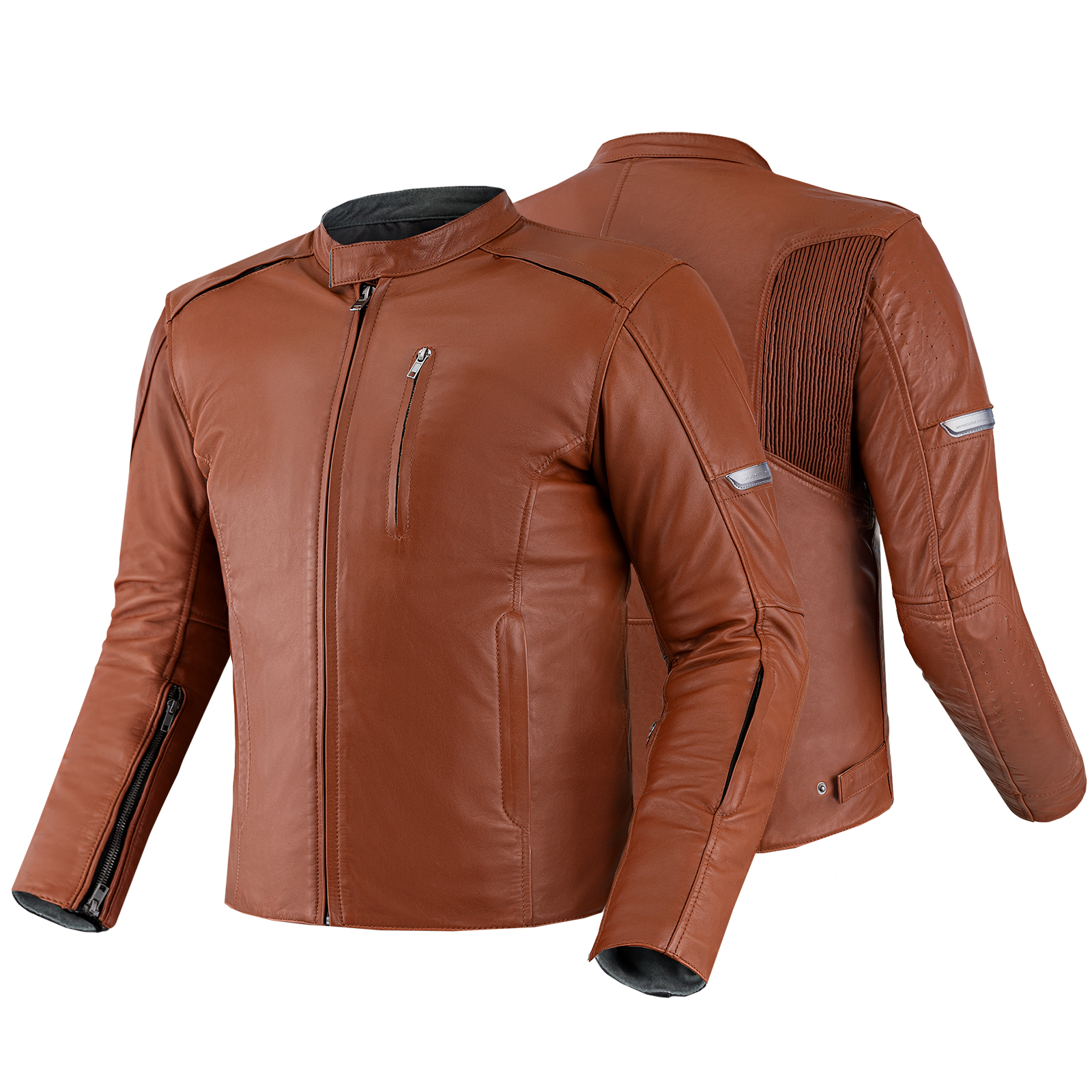 Кожено мото яке SHIMA HUNTER PLUS 2.0 LIGHT BROWN — снимка 3