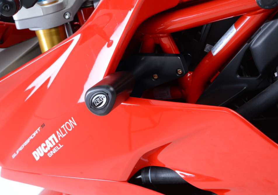 Краш тапи R&G RACING Aero Crash Protectors Black Non Drill Kit Ducati Supersport — снимка 2