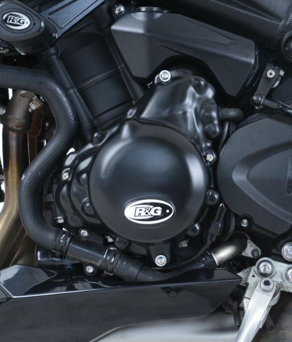 Протектор за двигател R&G RACING Left Crankcase Protection Cover Black Triumph Daytona 675/ Speed Triple 675/765 — снимка 2