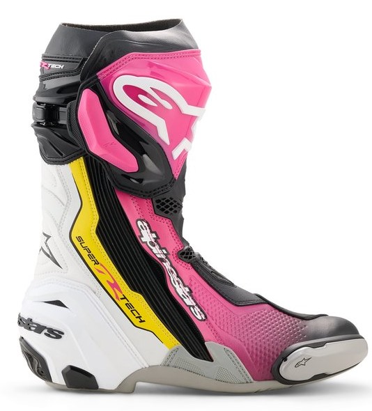 Ботуши ALPINESTARS SUPERTECH R V2 Black/Pink/White/Yellow — снимка 2