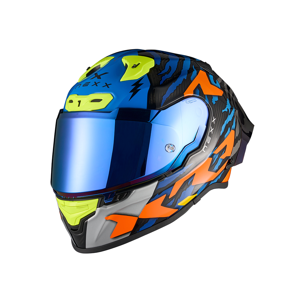 Каска NEXX X.R3R ZIGER ORANGE/BLUE — снимка 2