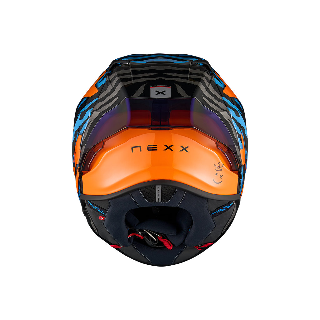 Каска NEXX X.R3R ZIGER ORANGE/BLUE — снимка 3
