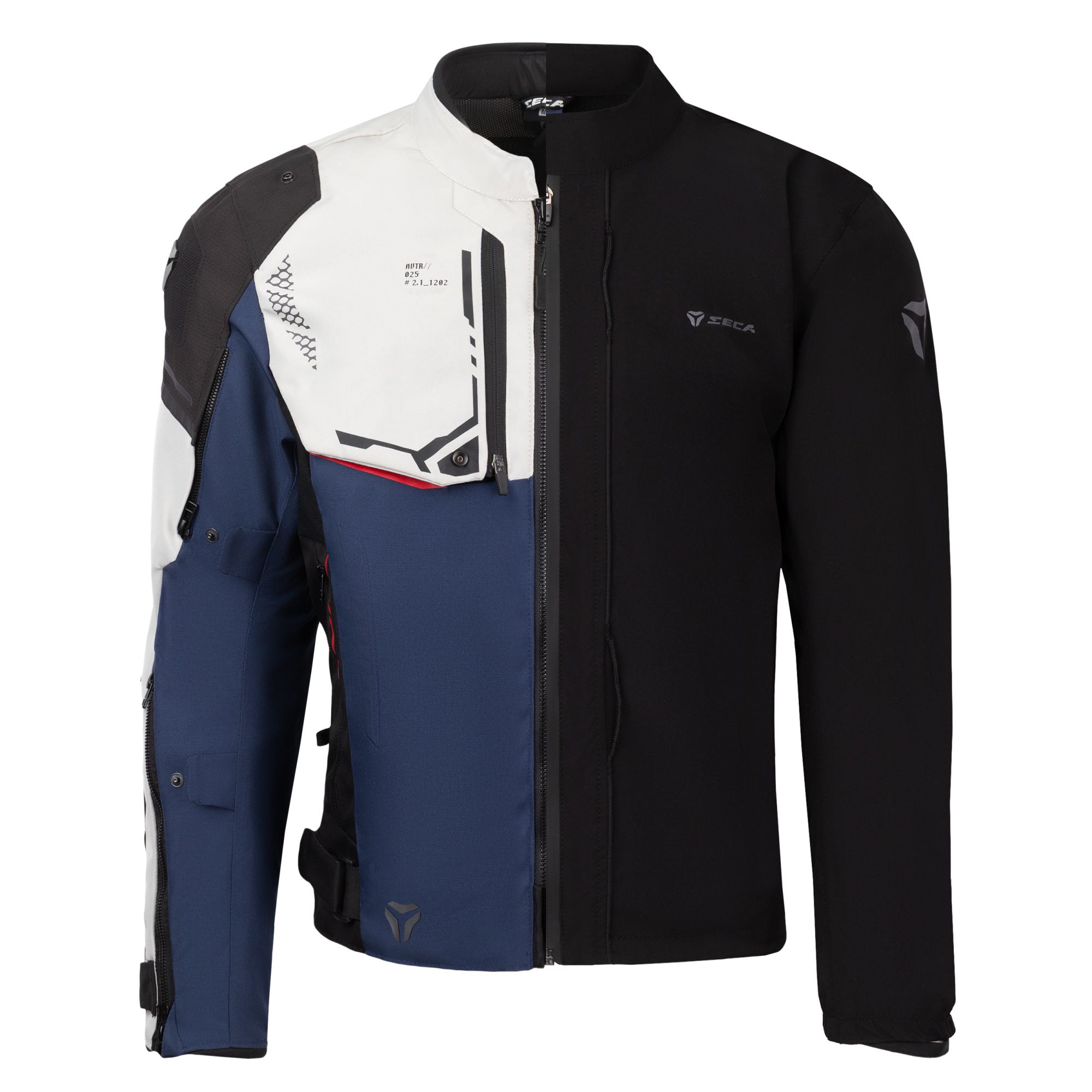 Текстилно мото яке SECA AVATAR III GREY/NAVY — снимка 4