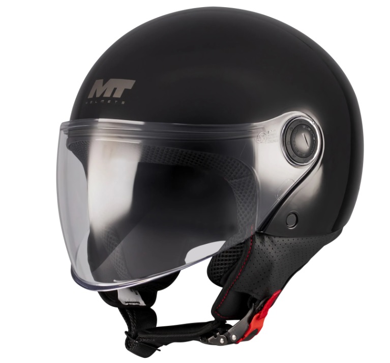 КАСКА ЗА СКУТЕР MT STREET S PURE A1 BLACK GLOSS — снимка 2
