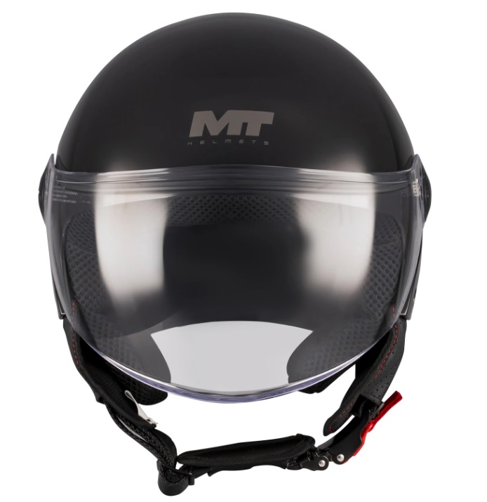 КАСКА ЗА СКУТЕР MT STREET S PURE A1 BLACK GLOSS — снимка 3