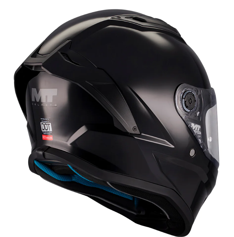 КАСКА MT STINGER 2 PURE A1 BLACK GLOSS — снимка 2