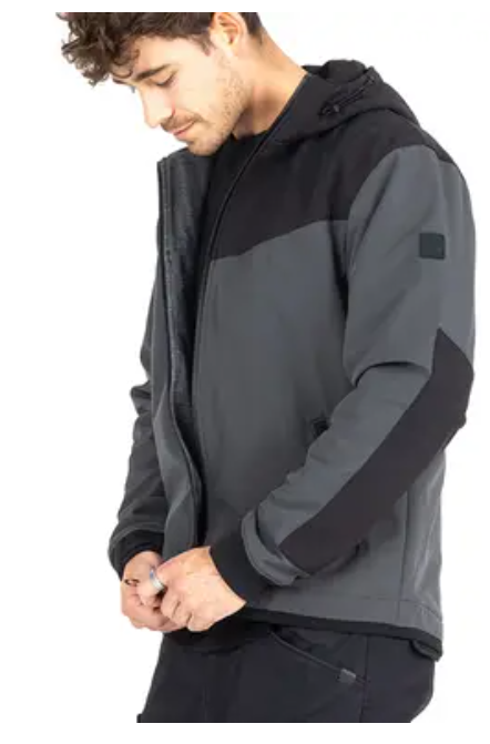Текстилно яке JOHN DOE HOOD XTM V3 RIP STOP SOFTSHELL GRAY/BLACK — снимка 3