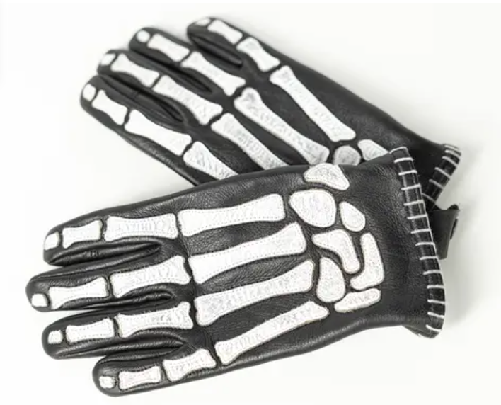Кожени ръкавици JOHN DOE SKELETOR LEATHER BLACK/WHITE — снимка 3