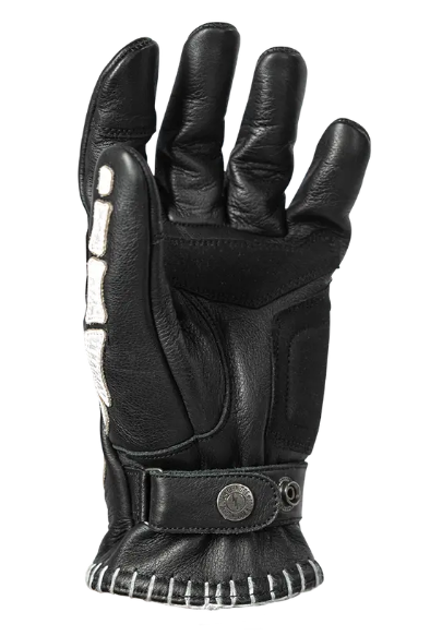 Кожени ръкавици JOHN DOE SKELETOR LEATHER BLACK/WHITE — снимка 2