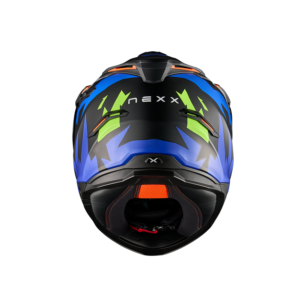 Адвенчър каска NEXX Y.TRAVL PRIMAL BLUE NEON MATT — снимка 2