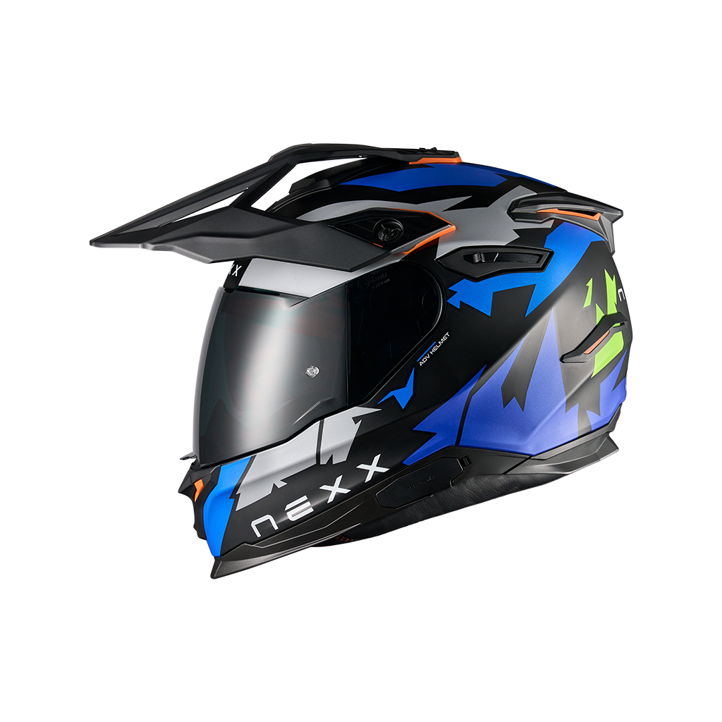 Адвенчър каска NEXX Y.TRAVL PRIMAL BLUE NEON MATT