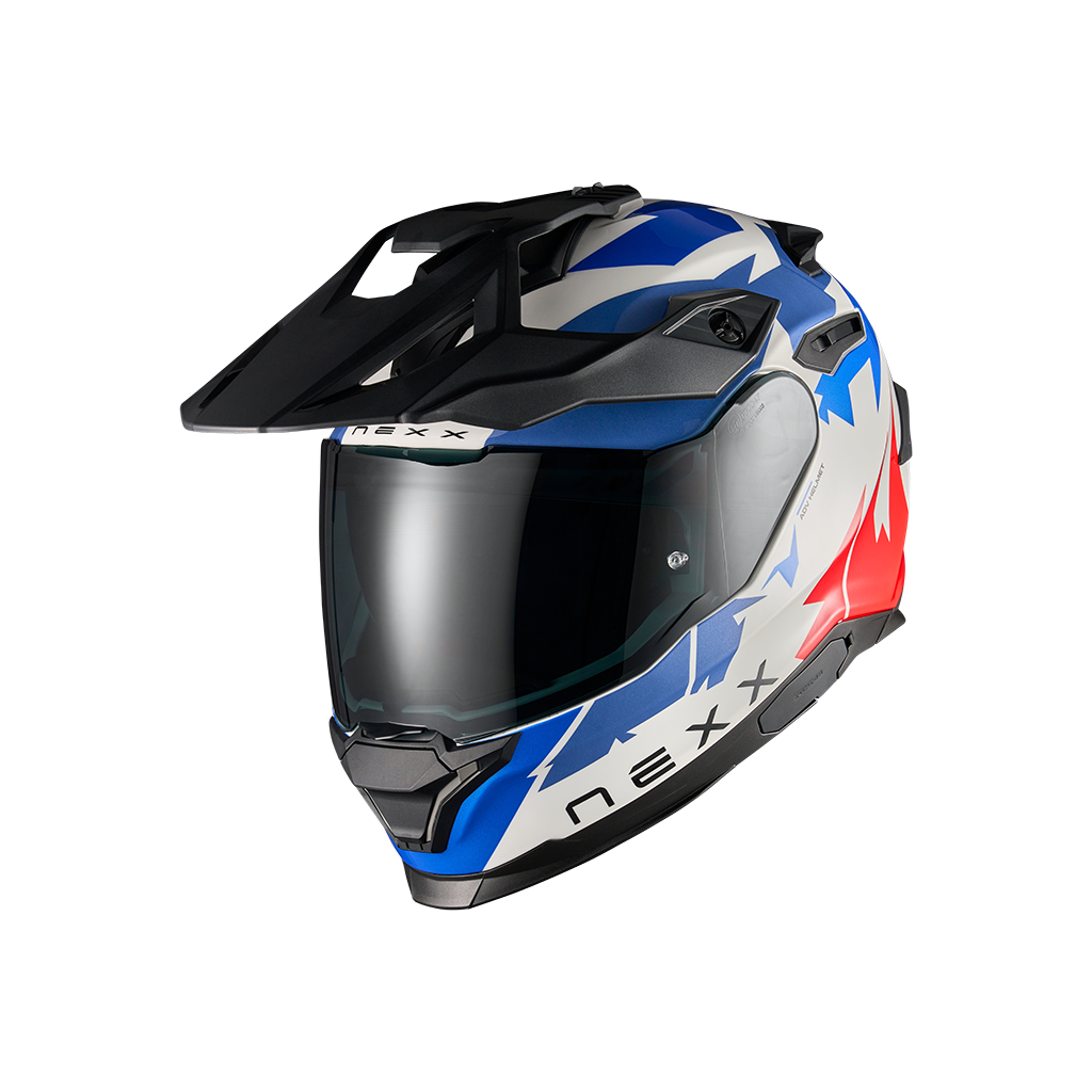 Адвенчър каска NEXX Y.TRAVL PRIMAL BLUE RED — снимка 2