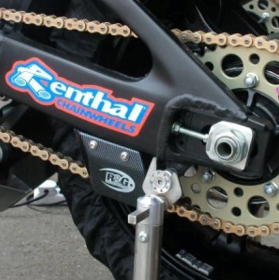 Протектор за верига R&G RACING Toe Chain Guard (Shark Tooth) Black ABS Aprilia — снимка 2