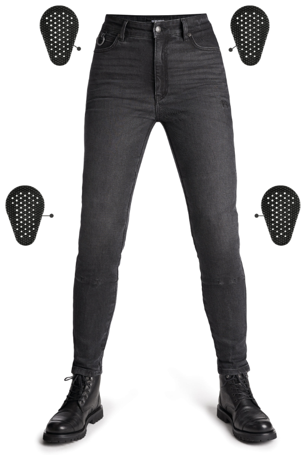 Дамски мото дънки PANDO MOTO Kaya Slim Grey - Slim-Fit Armalith® — снимка 6