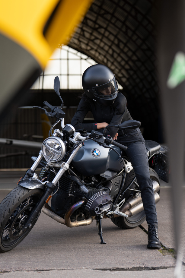 Дамски мото дънки PANDO MOTO Kaya Slim Grey - Slim-Fit Armalith® — снимка 2