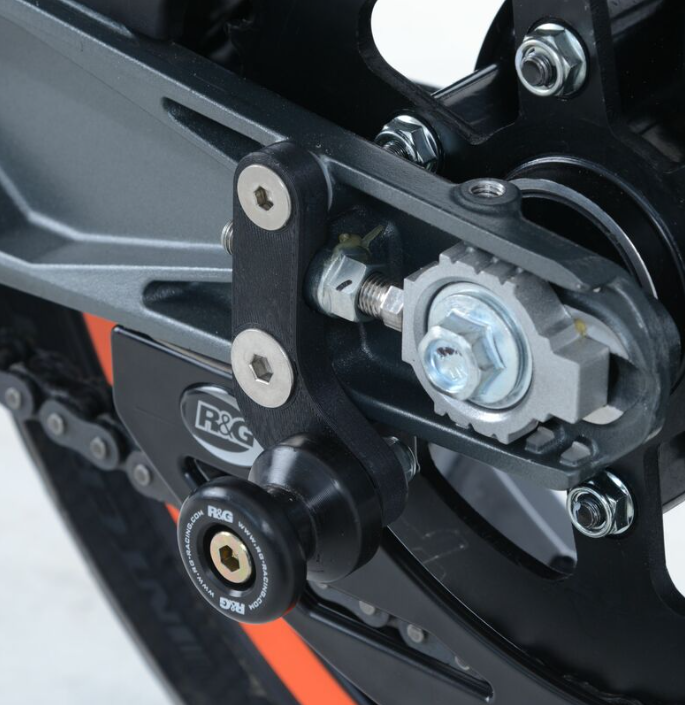 Адаптери за стойка R&G RACING Offset Cotton Reels Black KTM RC 390 17-21 / 125 17-21 / Duke 125 17-23 — снимка 3