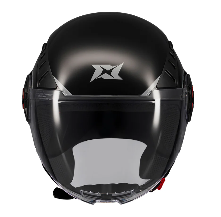 КАСКА ЗА СКУТЕР METRO S SOLID V2 A1 BLACK GLOSS — снимка 3