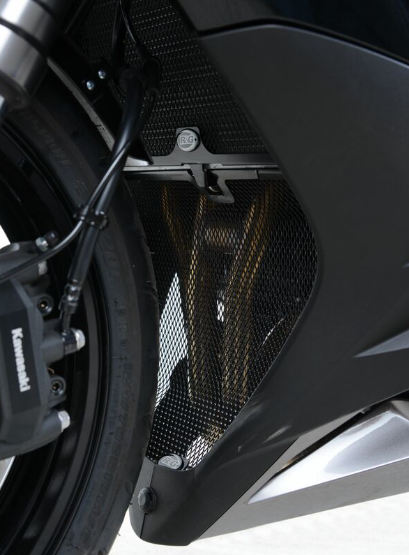 Протектор за генерация R&G RACING Aluminium Downpipe grille - Black Kawasaki Z1000 SX 11-19 — снимка 2