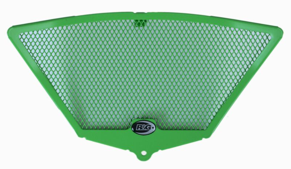 Протектор за генерация R&G Racing Aluminium Headpipe grille - Green Kawasaki ZX10R 11-18