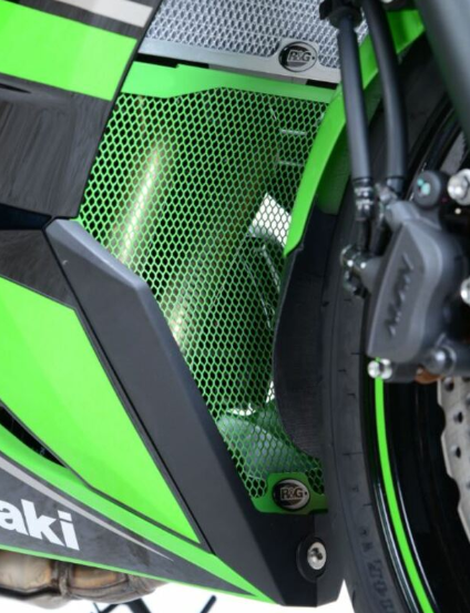 Протектор за генерация R&G Racing Aluminium Headpipe grille - Black Kawasaki Ninja 650 17-26 — снимка 3