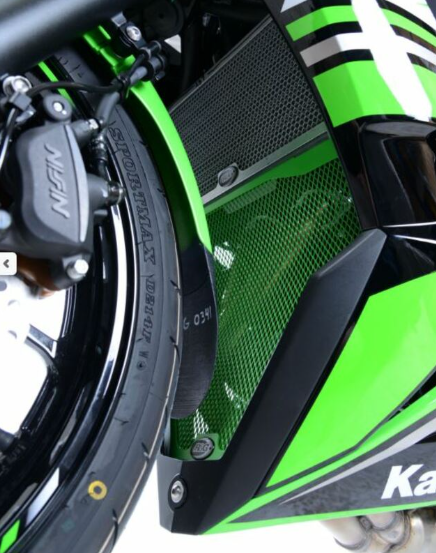 Протектор за генерация R&G Racing Aluminium Headpipe grille - Black Kawasaki Ninja 650 17-26 — снимка 2