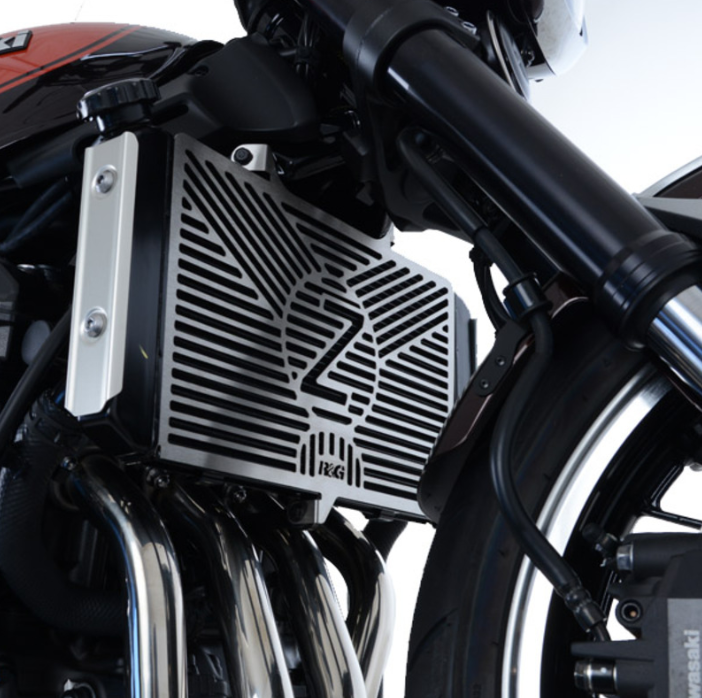 Протектор за радиатор R&G RACING Branded Radiator Guard Stainless Steel Kawasaki Z900 RS 18-20 — снимка 3