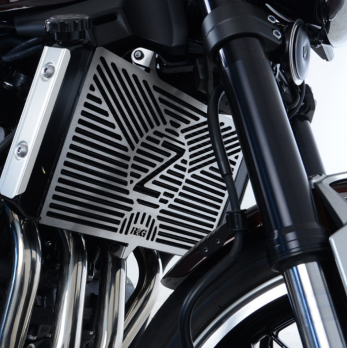 Протектор за радиатор R&G RACING Branded Radiator Guard Stainless Steel Kawasaki Z900 RS 18-20 — снимка 2