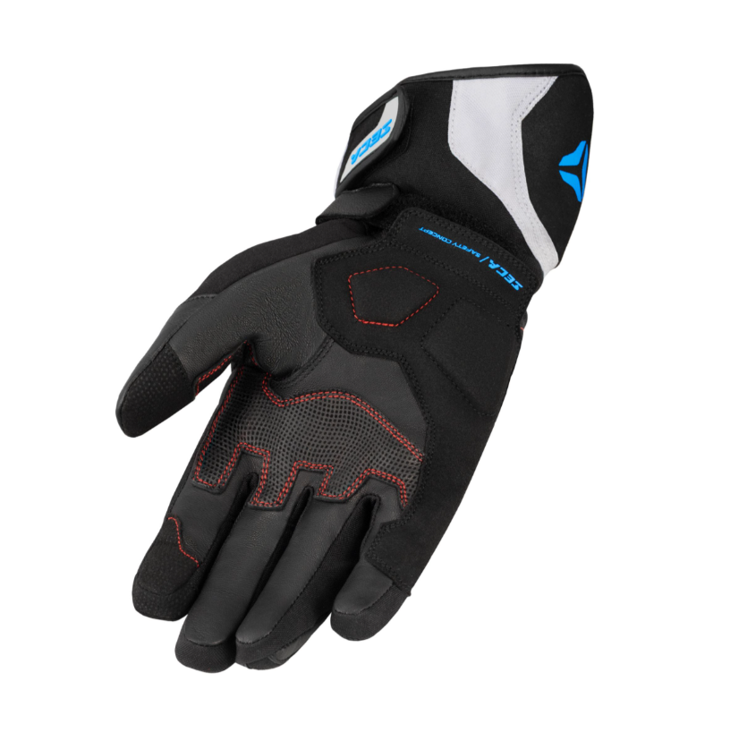 Туристически мото ръкавици SECA TURISMO WP GREY/RED/BLUE — снимка 3
