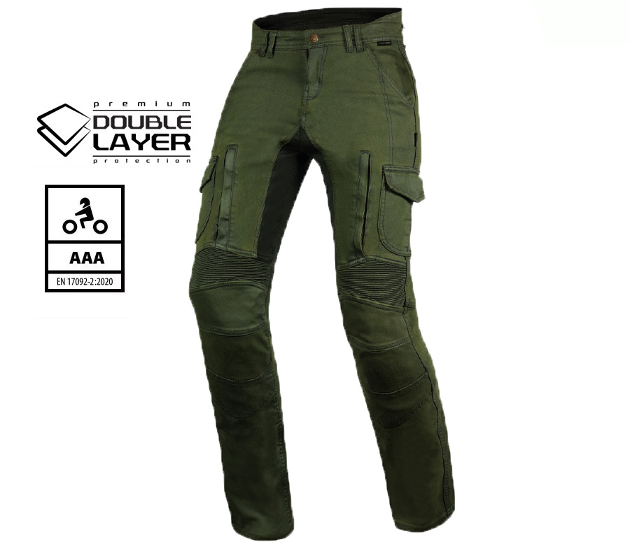 Мото дънки TRILOBITE ACID SCRAMBLER KHAKI DOUBLELAYER AAA