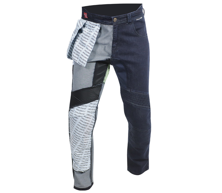 Мото дънки Trilobite Strada DARK BLUE AA slim — снимка 3