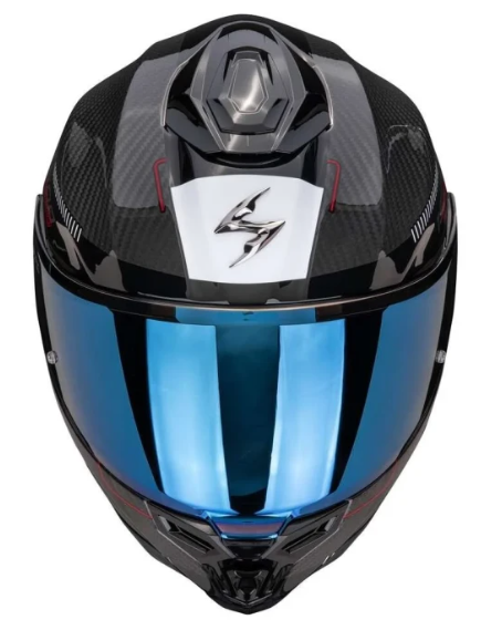 Каска SCORPION EXO-1500 CARBON AIR ZITY Black-Red-Blue — снимка 2