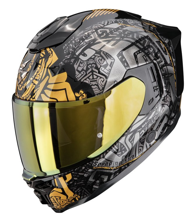 Каска SCORPION EXO-1500 AIR APUS Black-Grey-Gold