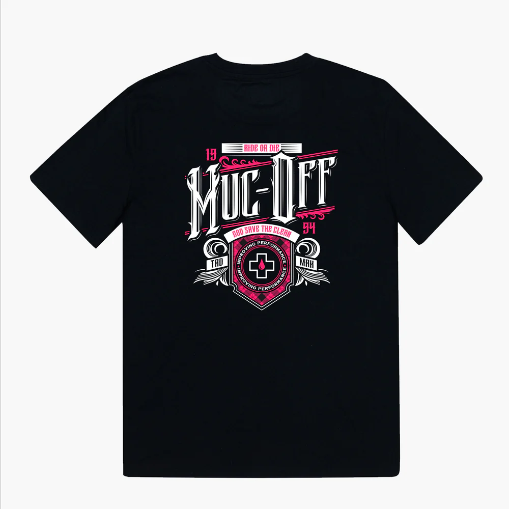 Тениска MUC-OFF MOUNTAIN GOD SAVE THE CLEAN BLACK — снимка 2