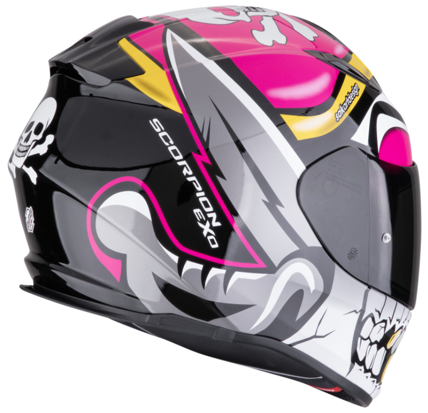 Каска SCORPION EXO-491 PIRATE Pink — снимка 2