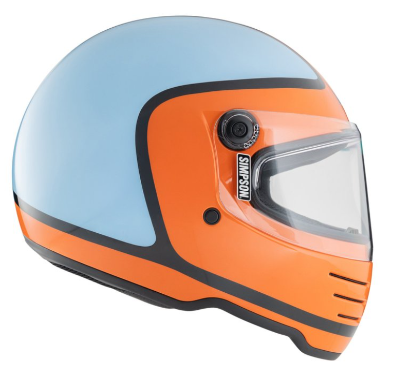 Каска SIMPSON M62 Hondo Orange/Blue — снимка 2