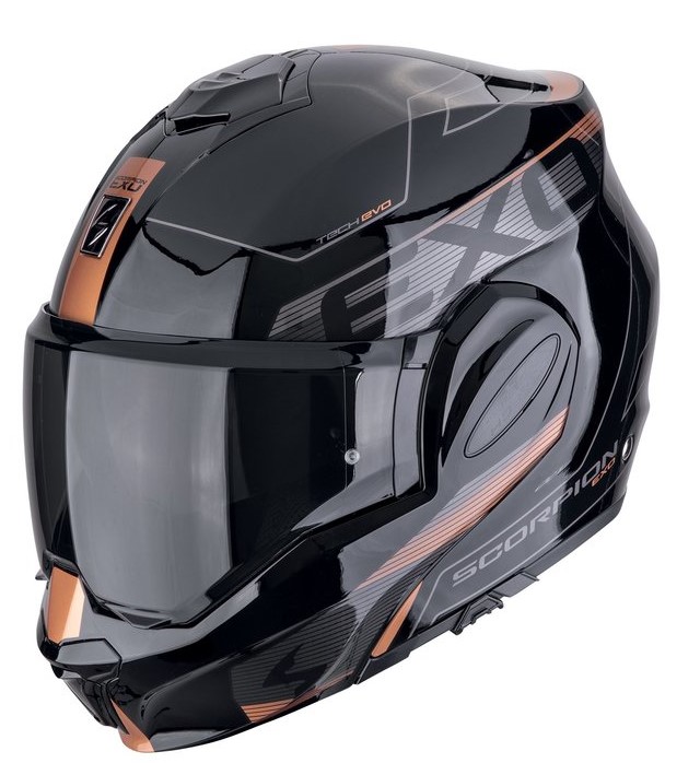 Модуларна каска SCORPION EXO-TECH EVO TRAVELLER Black-Copper