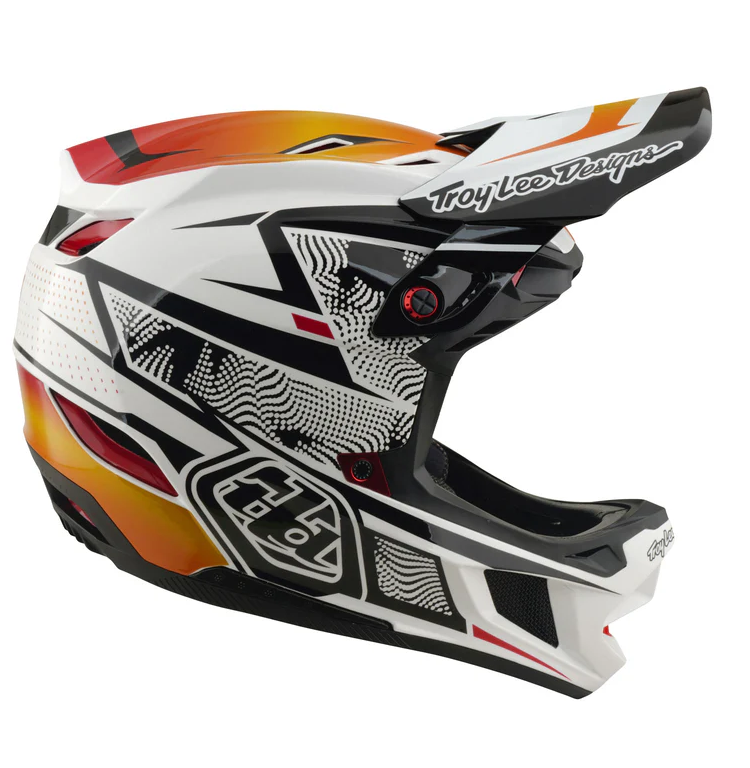 Вело каска Troy Lee Designs D4 Composite Helmet MIPS Lined Up White — снимка 3