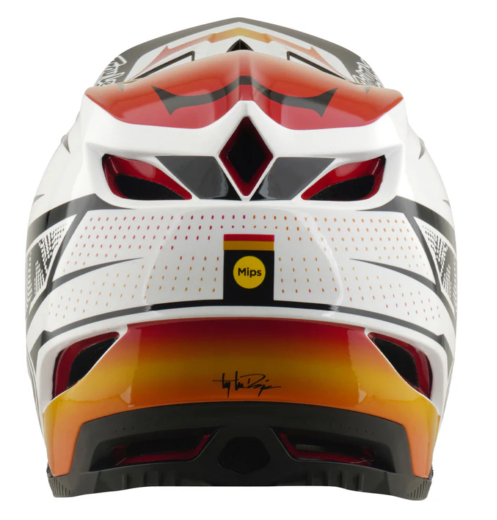Вело каска Troy Lee Designs D4 Composite Helmet MIPS Lined Up White — снимка 2