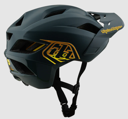 Вело каска Troy Lee Designs Flowline Helmet MIPS Point Gray / Gold — снимка 2